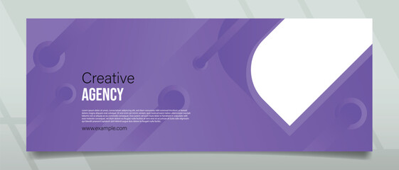 Fototapeta premium Banner design with abstract ornament and minimalist shape