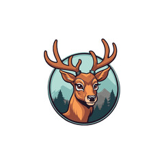 Vector-deer-mascot-illustration-mascot-cartoon-logo-design-