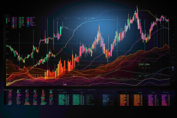 Engross yourself in the world of investment trends with visually arresting and creatively conceptualized stock market graphs.