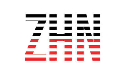 ZHN three initial letter iconic line negative space minimal logo design vector template. monogram, abstract, wordmark, business, typography, minimalist, brand, company, flat, modern, unique, simple