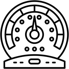 Speed meter icon, car accident and safety related vector illustration - 749817597