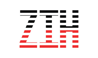 ZIH three initial letter iconic line negative space minimal logo design vector template. monogram, abstract, wordmark, business, typography, minimalist, brand, company, flat, modern, unique, simple