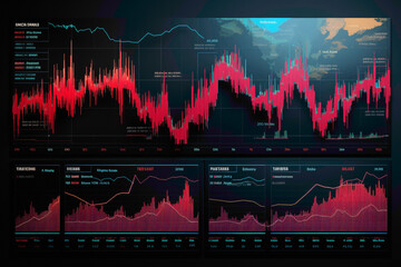 Experience the beauty of market analysis through uniquely presented and creatively interpreted stock market graphs.