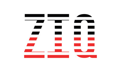 ZIQ three initial letter iconic line negative space minimal logo design vector template. monogram, abstract, wordmark, business, typography, minimalist, brand, company, flat, modern, unique, simple
