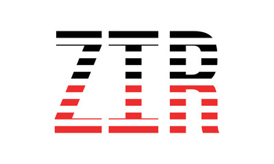 ZIR three initial letter iconic line negative space minimal logo design vector template. monogram, abstract, wordmark, business, typography, minimalist, brand, company, flat, modern, unique, simple