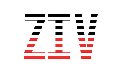 ZIV three initial letter iconic line negative space minimal logo design vector template. monogram, abstract, wordmark, business, typography, minimalist, brand, company, flat, modern, unique, simple