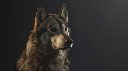 Majestic Tamaskan Dog Portrait