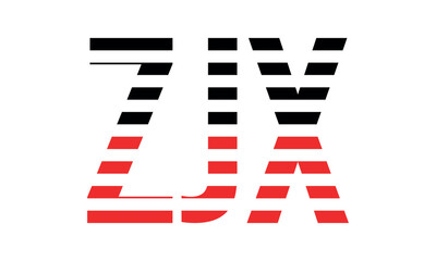 ZJX three initial letter iconic line negative space minimal logo design vector template. monogram, abstract, wordmark, business, typography, minimalist, brand, company, flat, modern, unique, simple
