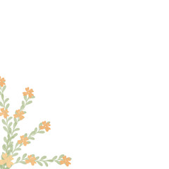 Hand drawn floral frames with flowers. Wreath. Elegant logo template. Vector illustration for labels, branding business identity, wedding invitation