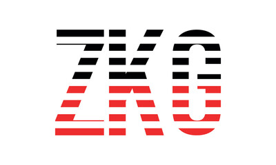 ZKG three initial letter iconic line negative space minimal logo design vector template. monogram, abstract, wordmark, business, typography, minimalist, brand, company, flat, modern, unique, simple