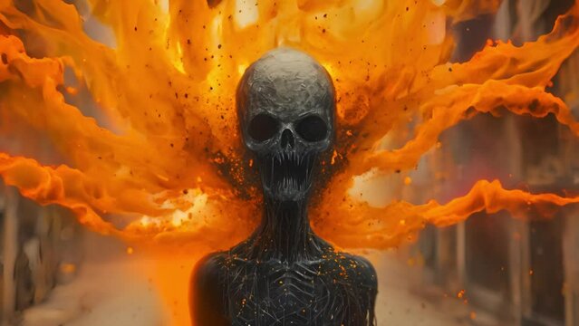 炎とドクロ,Generative AI 