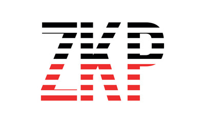 ZKP three initial letter iconic line negative space minimal logo design vector template. monogram, abstract, wordmark, business, typography, minimalist, brand, company, flat, modern, unique, simple