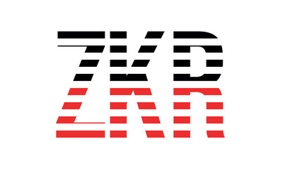 ZKR three initial letter iconic line negative space minimal logo design vector template. monogram, abstract, wordmark, business, typography, minimalist, brand, company, flat, modern, unique, simple