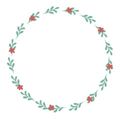 Hand drawn floral frames with flowers. Wreath. Elegant logo template. Vector illustration for labels, branding business identity, wedding invitation