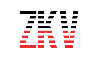 ZKV three initial letter iconic line negative space minimal logo design vector template. monogram, abstract, wordmark, business, typography, minimalist, brand, company, flat, modern, unique, simple