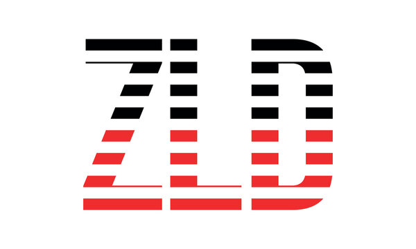 ZLD three initial letter iconic line negative space minimal logo design vector template. monogram, abstract, wordmark, business, typography, minimalist, brand, company, flat, modern, unique, simple