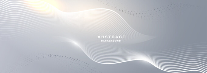 Modern abstract background with flowing particles. Digital future technology concept. vector illustration.	