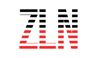 ZLN three initial letter iconic line negative space minimal logo design vector template. monogram, abstract, wordmark, business, typography, minimalist, brand, company, flat, modern, unique, simple