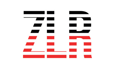ZLR three initial letter iconic line negative space minimal logo design vector template. monogram, abstract, wordmark, business, typography, minimalist, brand, company, flat, modern, unique, simple