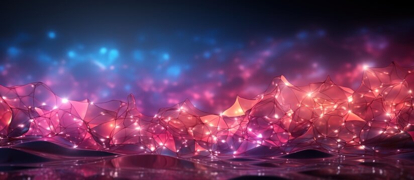 abstract background with bokeh lights and stars