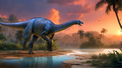 Dinosaur, prehistoric animals and wildlife background, wallpaper, brontosaurus, 