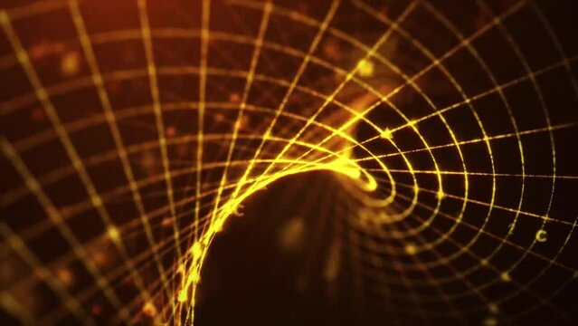 abstract background of golden lines moving animation