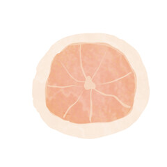 Watercolor tropical set of fruits on a white background