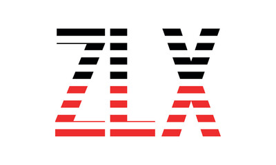 ZLX three initial letter iconic line negative space minimal logo design vector template. monogram, abstract, wordmark, business, typography, minimalist, brand, company, flat, modern, unique, simple