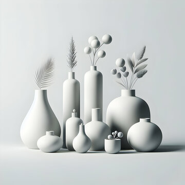 bottle, glass, vase, design, illustration, icon, decoration, vector, bulb, object,Ai generated 