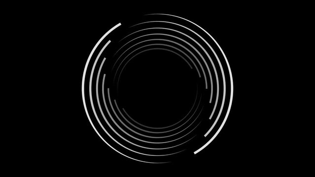 Radial speed Lines Circle animation for logo intro outro halftone dotted speed lines white black screen 