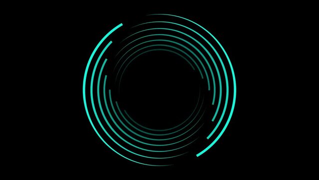 Radial speed Lines Circle animation for logo intro outro halftone dotted speed lines blue black screen 