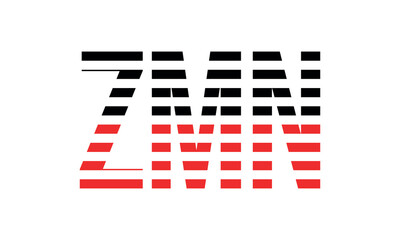 ZMN three initial letter iconic line negative space minimal logo design vector template. monogram, abstract, wordmark, business, typography, minimalist, brand, company, flat, modern, unique, simple