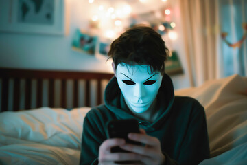 hiding your face behind the screen