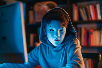 Glow of Anonymity: A Teen's Masked Exploration of Identity