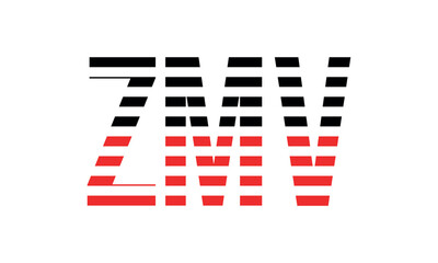 ZMV three initial letter iconic line negative space minimal logo design vector template. monogram, abstract, wordmark, business, typography, minimalist, brand, company, flat, modern, unique, simple