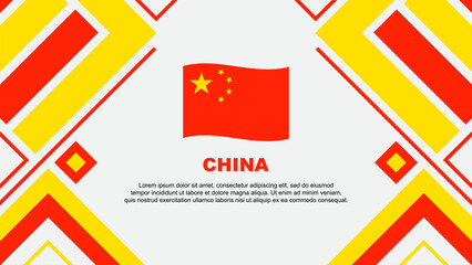 China Flag Abstract Background Design Template. China Independence Day Banner Wallpaper Vector Illustration. China Flag