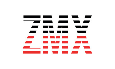 ZMX three initial letter iconic line negative space minimal logo design vector template. monogram, abstract, wordmark, business, typography, minimalist, brand, company, flat, modern, unique, simple