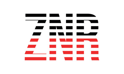 ZNR three initial letter iconic line negative space minimal logo design vector template. monogram, abstract, wordmark, business, typography, minimalist, brand, company, flat, modern, unique, simple