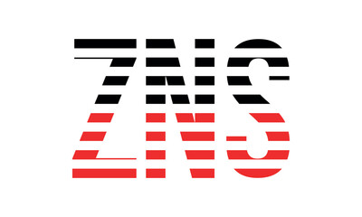ZNS three initial letter iconic line negative space minimal logo design vector template. monogram, abstract, wordmark, business, typography, minimalist, brand, company, flat, modern, unique, simple