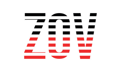 ZOV three initial letter iconic line negative space minimal logo design vector template. monogram, abstract, wordmark, business, typography, minimalist, brand, company, flat, modern, unique, simple