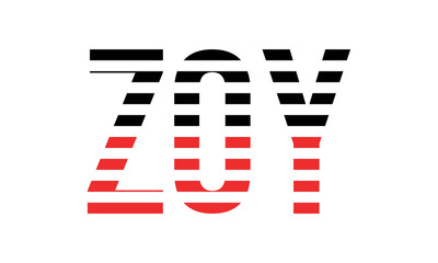 ZOY three initial letter iconic line negative space minimal logo design vector template. monogram, abstract, wordmark, business, typography, minimalist, brand, company, flat, modern, unique, simple