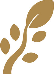 Root Leaf Icon Logo Design