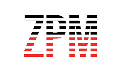 ZPM three initial letter iconic line negative space minimal logo design vector template. monogram, abstract, wordmark, business, typography, minimalist, brand, company, flat, modern, unique, simple
