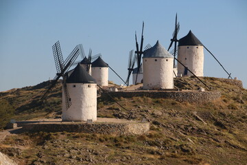 Group of ancient Windmills (Don Quixote and Cervantes mills, Consuegra Spain)