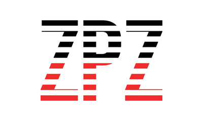 ZPZ three initial letter iconic line negative space minimal logo design vector template. monogram, abstract, wordmark, business, typography, minimalist, brand, company, flat, modern, unique, simple