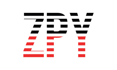 ZPY three initial letter iconic line negative space minimal logo design vector template. monogram, abstract, wordmark, business, typography, minimalist, brand, company, flat, modern, unique, simple