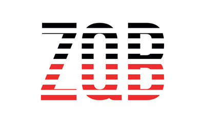 ZQB three initial letter iconic line negative space minimal logo design vector template. monogram, abstract, wordmark, business, typography, minimalist, brand, company, flat, modern, unique, simple