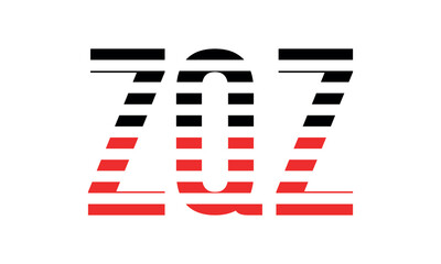 ZQZ three initial letter iconic line negative space minimal logo design vector template. monogram, abstract, wordmark, business, typography, minimalist, brand, company, flat, modern, unique, simple