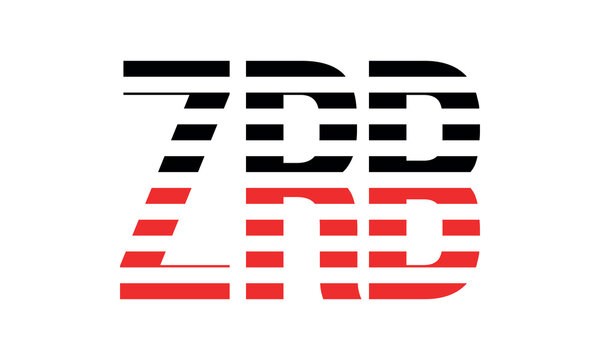 ZRB three initial letter iconic line negative space minimal logo design vector template. monogram, abstract, wordmark, business, typography, minimalist, brand, company, flat, modern, unique, simple