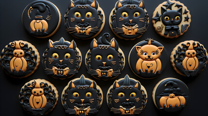 set of Halloween cookies
